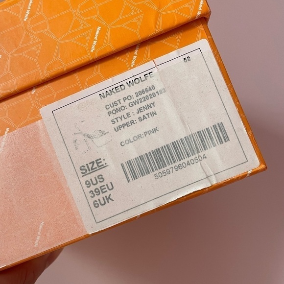 NEW! Naked Wolfe- Jennie Hot Pink Satin Platform Sandals With Heels Size 9 - Picture 10 of 15